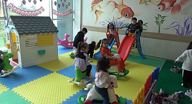 Bafra Devlet Hastanesi'nden miniklere 'oyun alanı' sürprizi