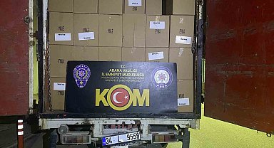 Adana'da yaklaşık 5 milyonluk kaçak sigara ve makaron ele geçirildi