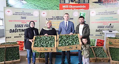 Ağrı'da 150 çiftçiye fide desteği