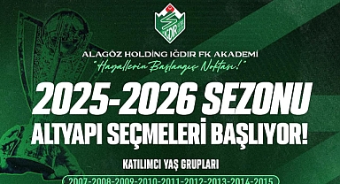 Alagöz Holding Iğdır FK Akademi’de Altyapı Seçmeleri Başlıyor
