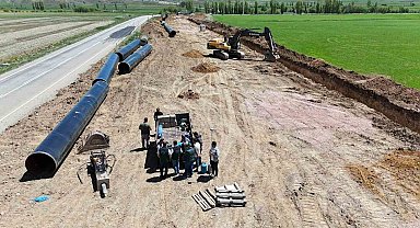 Bayburt Kırklartepe Barajı sulama inşaatında çalışmalar devam ediyor