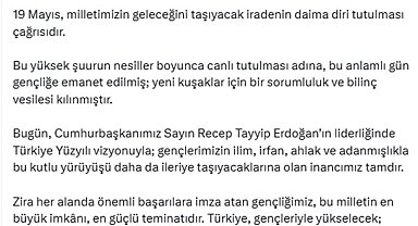 Fahrettin Altun'dan 19 Mayıs mesajı: "Milletimizin istiklal ve istikbal kararlılığıdır"