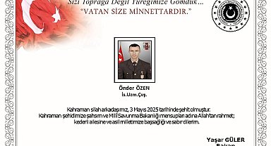 Irak'ın kuzeyinde Pençe Operasyon bölgesinde mayına basarak yaralanan asker şehit oldu