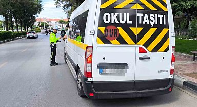 Manisa'da okul çevreleri ve servis araçlarına yönelik denetim