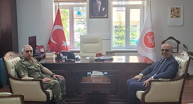 Tuğgeneral Fatih Dağlı'dan İl Müftüsü Lütfü İmamoğlu'na nezaket ziyareti