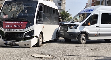 Haydar Aliyev Parkı Karşısında Maddi Hasarlı Trafik Kazası