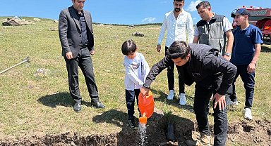 Sarıkamış'ta fidanlar toprakla buluştu