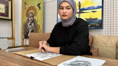 Vanlı Melek engelleri resim sanatıyla aştı