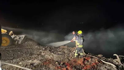 İvrindi’de çöplük yangını korkuttu