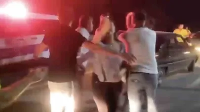 Alkollü sürücünün kızı basın mensubuna saldırdı