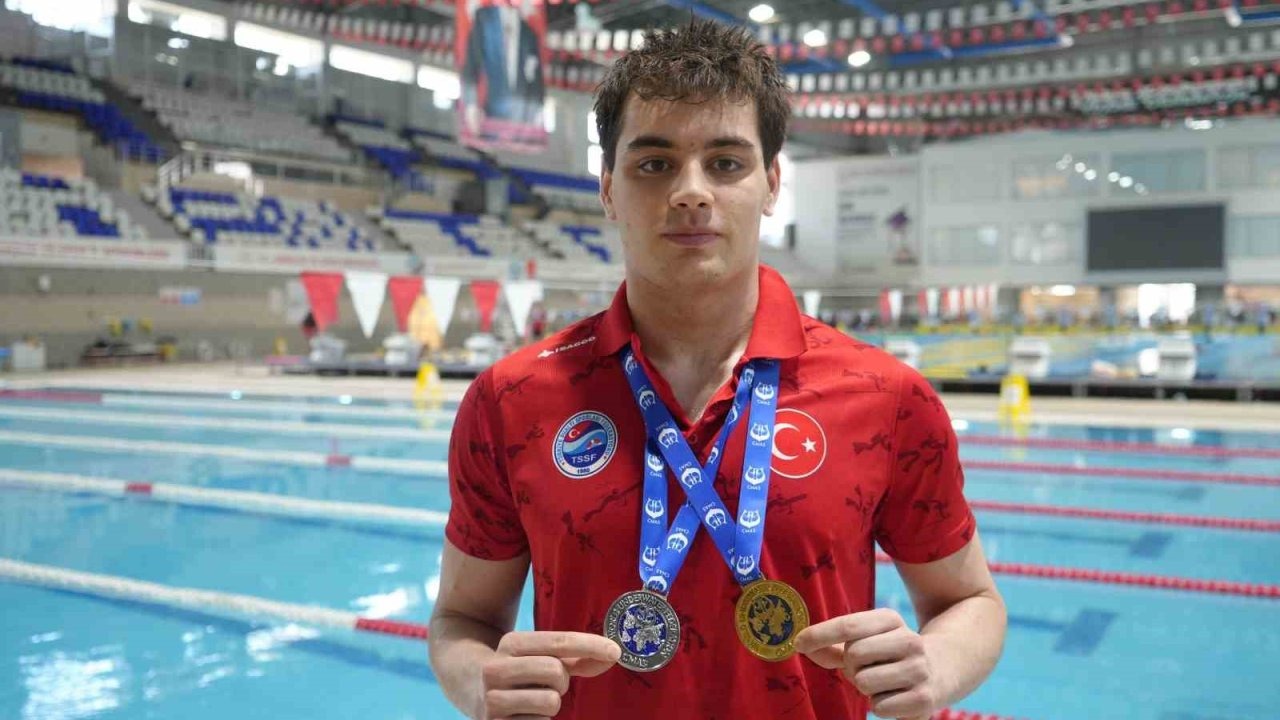 Tedavi amaçlı başladığı yüzmede Avrupa şampiyonu oldu