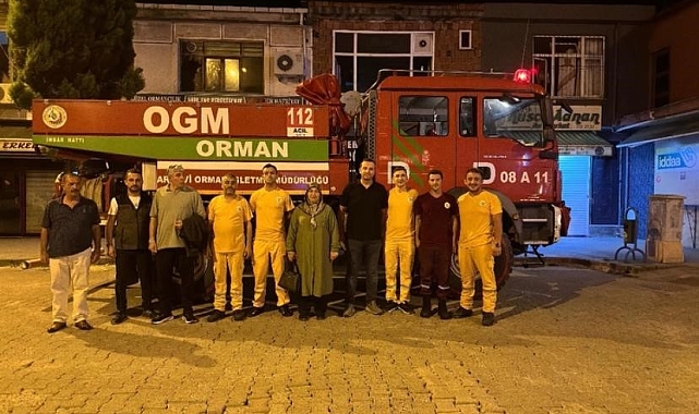 Bursa'daki orman yangını söndürme çalışmalarına Artvin'den destek
