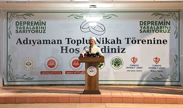 Diyanet İşleri Başkanı Erbaş: "Gençlerimizin evlenmelerine yardımcı olmalıyız"