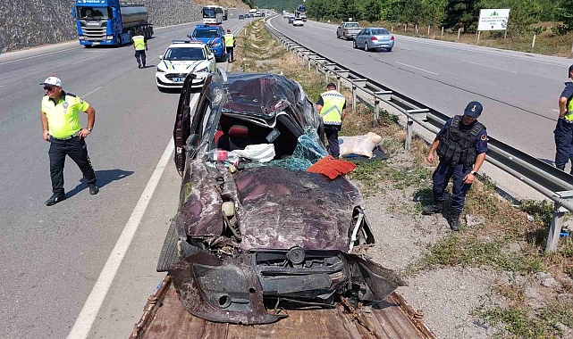 Samsun'da hafif ticari araç takla attı: 1 ölü, 3 yaralı