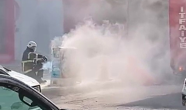 Sıcağa dayanamayan trafo alev aldı