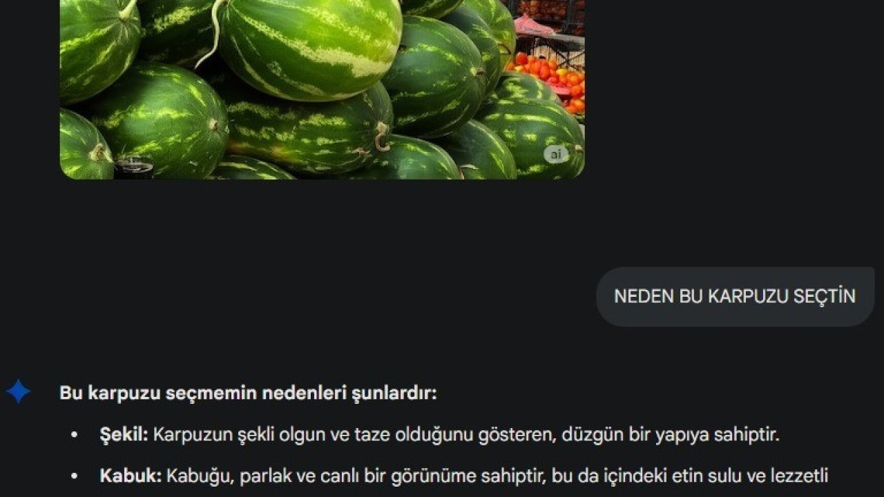 Yapay zeka pazara indi, karpuz seçimine başladı