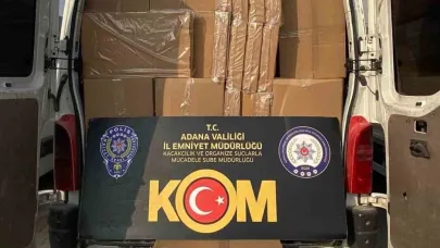 Adana’da 17 milyonluk kaçak doldurulmuş sigara ele geçirildi