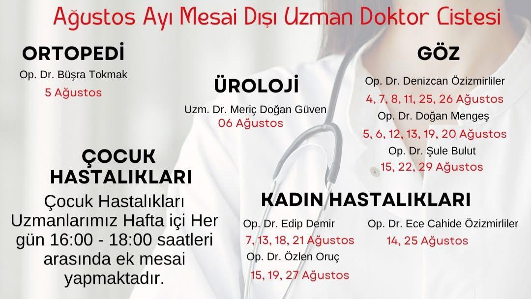 Iğdır Devlet Hastanesi’nden Mesai Dışı Poliklinik Hizmeti