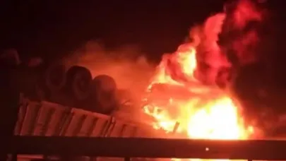 Mardin’de tır sürücüsü, aracında yanarak hayatını kaybetti