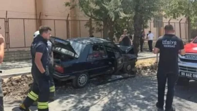 Tekirdağ’da ağaca çarpan otomobilin sürücüsü yaralandı