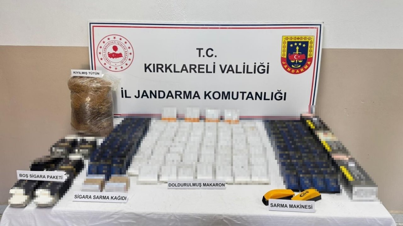 Kırklareli’nde 4 bin 220 makaron ele geçirildi