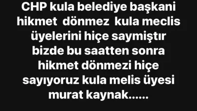 CHP Kula Teşkilatı’nda kriz