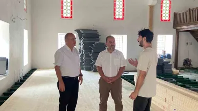 Muradiye Camii’nde restorasyon çalışmaları sürüyor