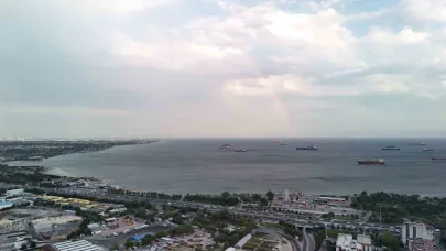 İstanbul’da fırtına sonrası gökkuşağı
