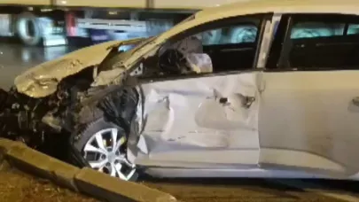 Kahramanmaraş’ta trafik kazası araç kamerasında
