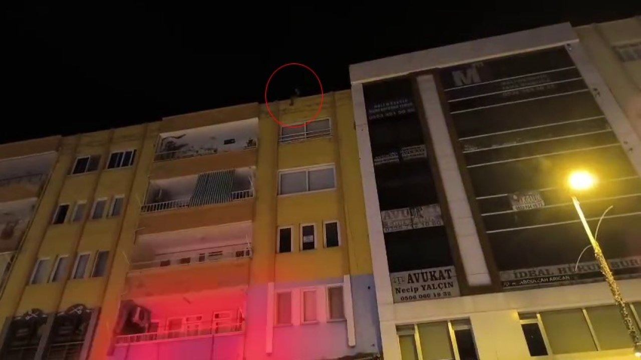 Çatıda intihara kalkışan genç yürekleri ağza getirdi