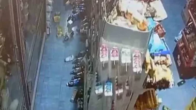 6.1’lik deprem marketi darmadağın etti