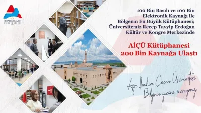AİÇÜ Kütüphanesi 100 bin basılı ve 100 bin elektronik kaynağa ulaştı