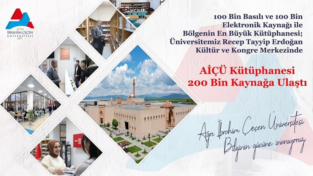 AİÇÜ Kütüphanesi 100 bin basılı ve 100 bin elektronik kaynağa ulaştı