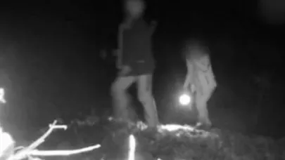 Denizli’de 3 kaçak avcı gece avında fotokapanla yakalandı