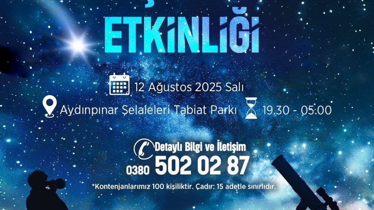 Düzce Belediyesi’nden meteor yağmuruna özel etkinlik