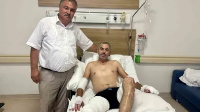 Başkan Pütün Eskişehir yangınında yaralanan orman işçisini yalnız bırakmıyor