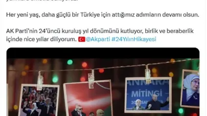 Emine Erdoğan’dan AK Parti’nin 24. kuruluş yıl dönümüne ilişkin paylaşım