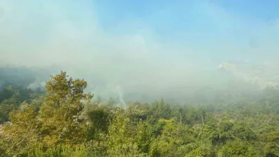 Mersin Anamur’daki orman yangını sürüyor, ekipler havadan ve karadan müdahale ediyor