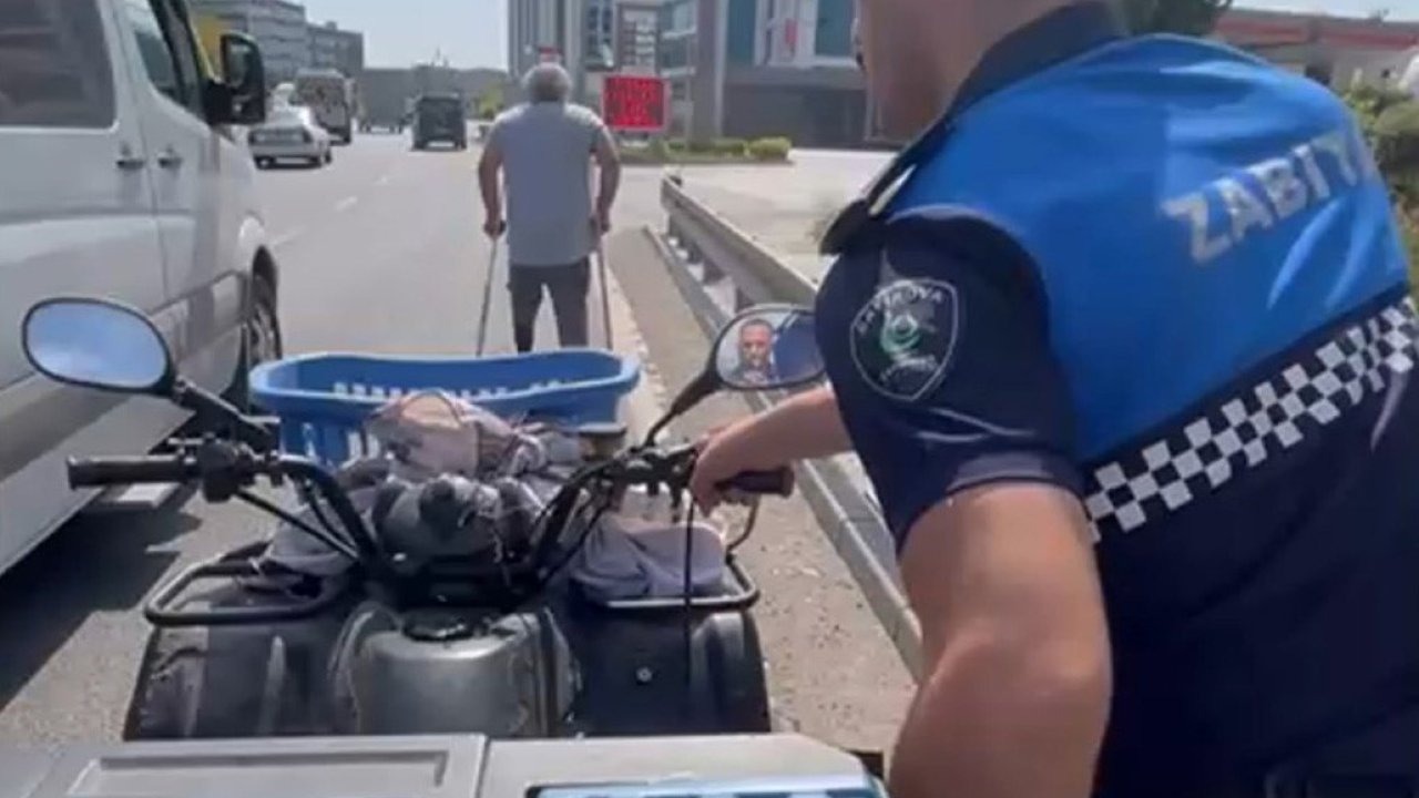 ATV’si bozulan özel bireyin imdadına zabıta yetişti