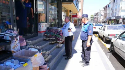 Gölbaşı Belediyesi’nden kaldırım işgallerine karşı denetim