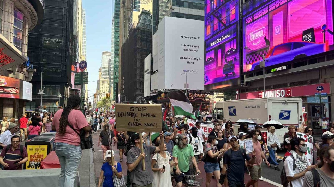 New York’ta on binlerce kişilik İsrail protestosu
