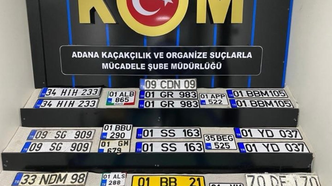 Adana’da 27 sahte plaka ele geçirildi