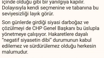 İletişim Başkanı Duran: "Hakaret dilinden Özel’in bir an önce kurtulması gerekiyor"
