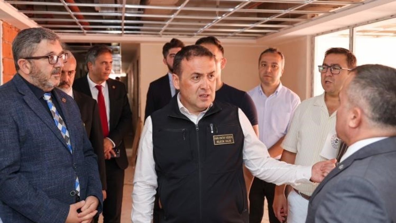 Bilecik’te KYK yurt inşaatında inceleme