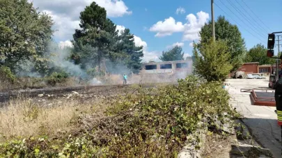 Bolu’da ot yangını büyümeden söndürüldü