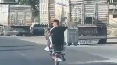 Motosikletlinin 5 saniyelik şovu 21 bin TL’ye patladı