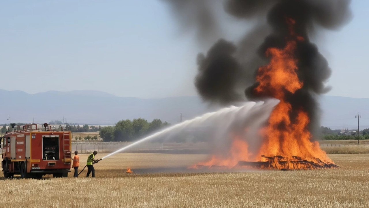 Elazığ’da tarla yangını