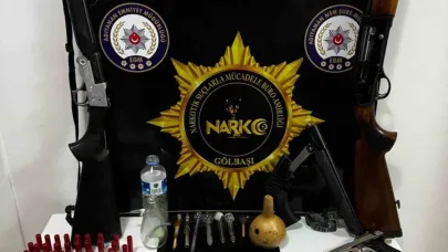 Uyuşturucu operasyonunda çok sayıda madde ve silah ele geçirildi