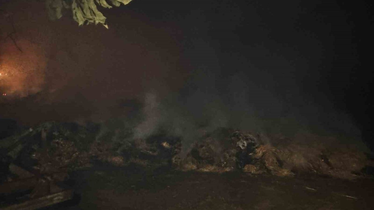 Alevlerin arasında kalan mahallede soğutma çalışmaları gece boyunca devam etti