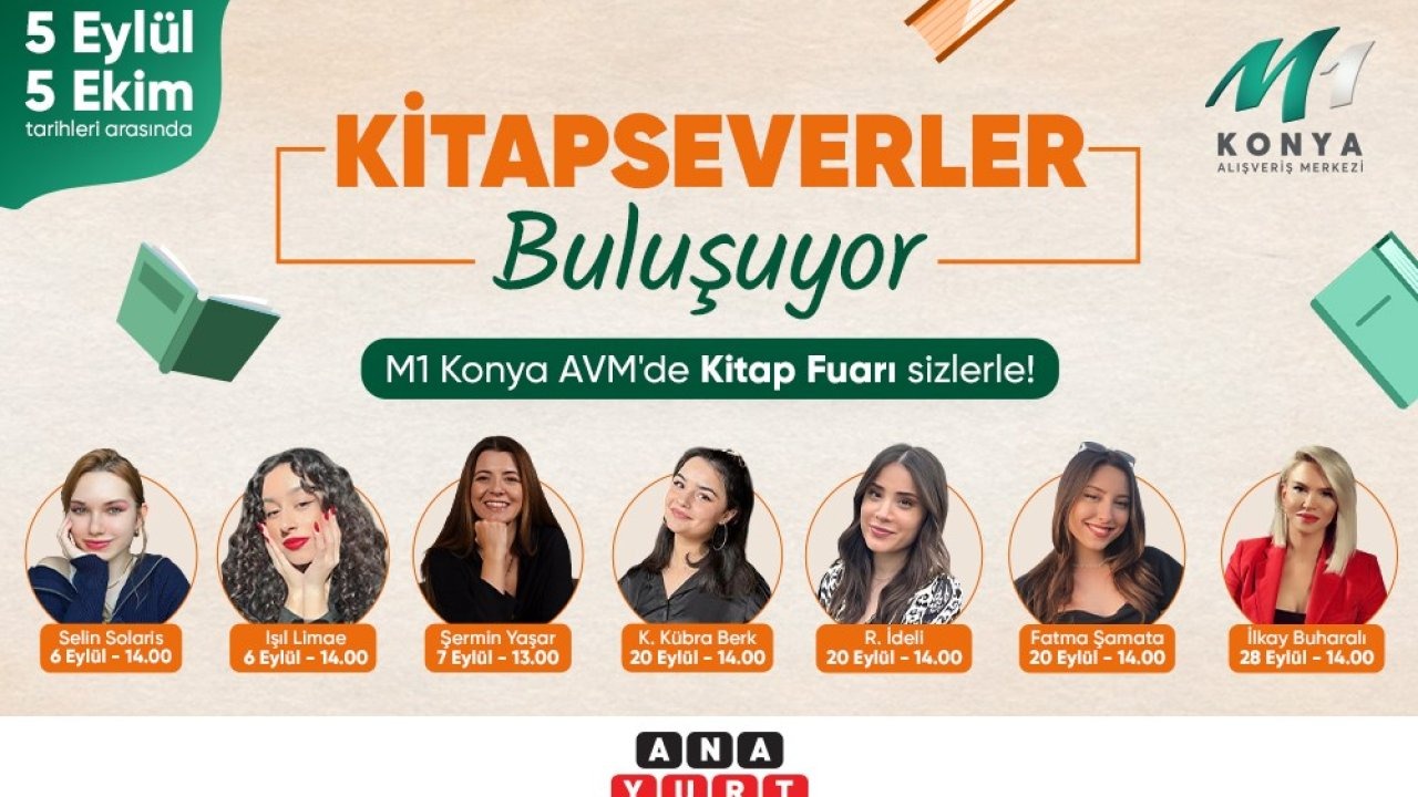 Kitapseverler M1 Konya AVM’de buluşuyor